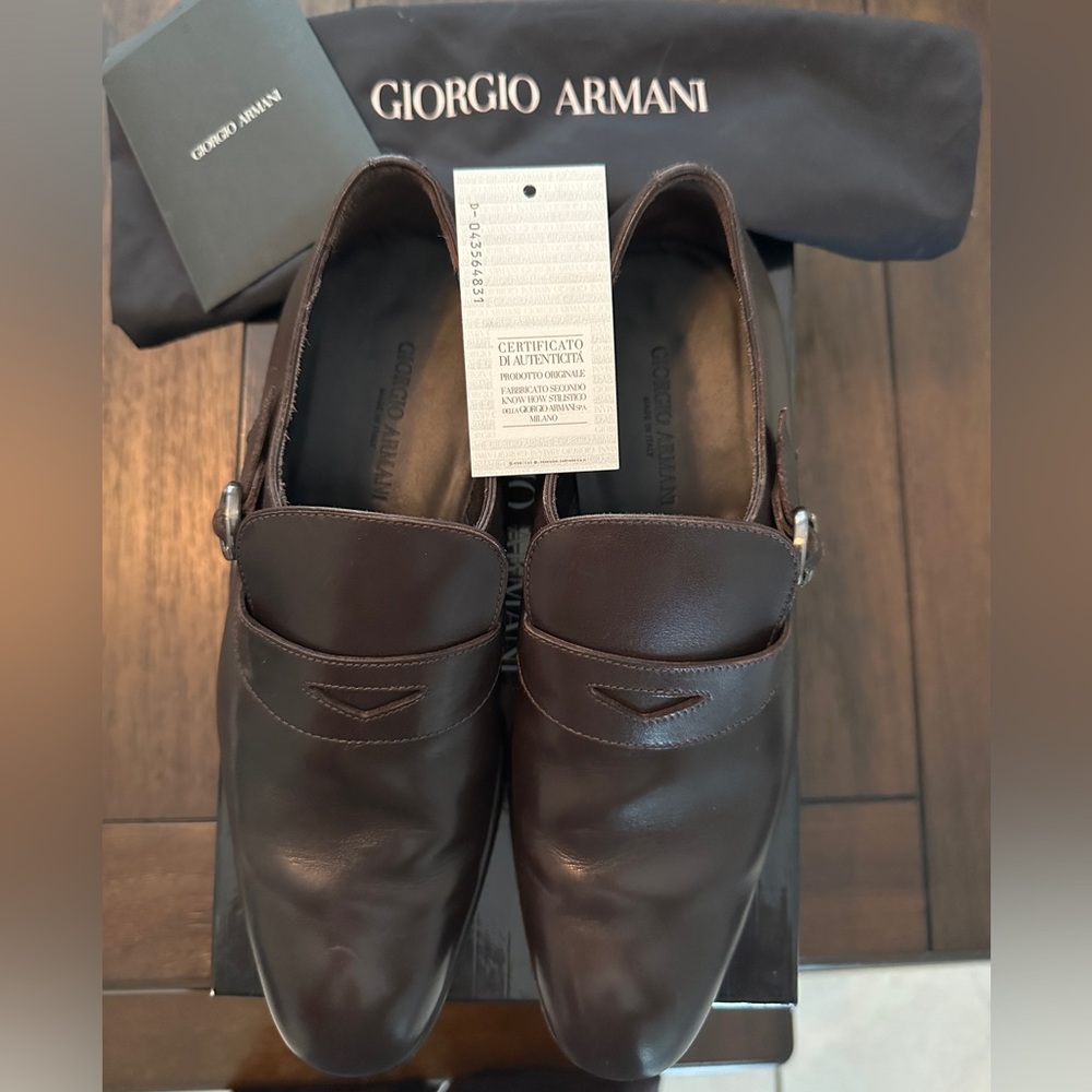 Georgio Armani Brown loafer with buckle SKU XGUB63/XQ832